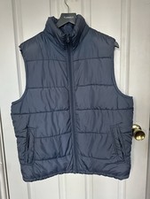 Gap Gillet Padded Body Warmer Size Uk Medium Blue Very Warm with Pockets TLC req