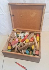 Wooden Toy Building Blocks Lot