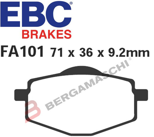 Sfac101 pair rear brake pads - sfac101,