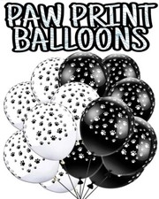Dog Paw Print Latex Balloons