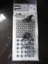 *NEW* TIM HOLTZ (Stampers Anonymous) STAMPS & STENCIL 'Book Text'