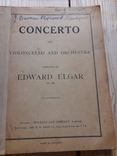 Elgar concerto for cello - elgar/concerto,