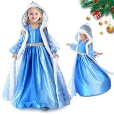 Girls Kids Elsa Fancy Dress Up