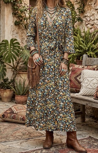 Vintage wrap dress hema - vintage,