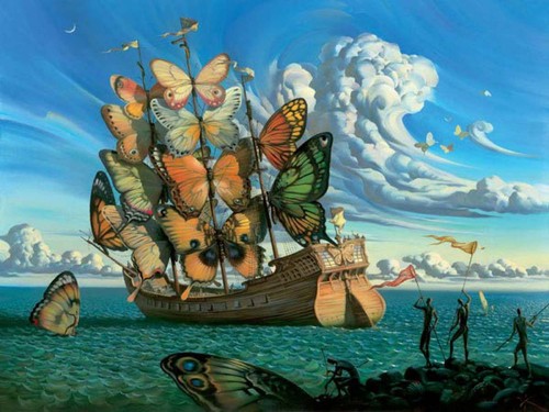 Salvador dali butterfly ship - dali,