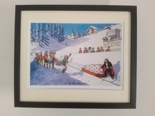 Loon Cartoon Skiing print  'To
