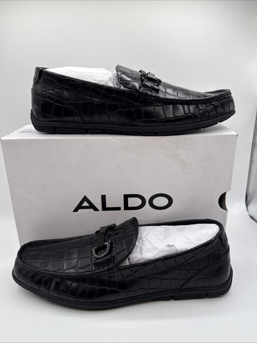 Aldo orlovoflexx black loafers - black,