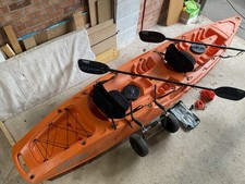 Fatyak Maliee Adventure S 2 Person Kayak with Paddle, Seats, Transport Wheels