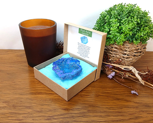 Blue aura geode - aura,