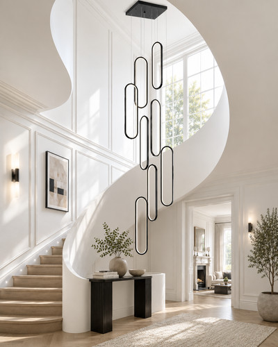 Contemporary black staircase - contemporary,