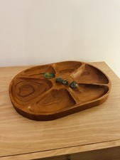Vintage Teak Sectioned Serving