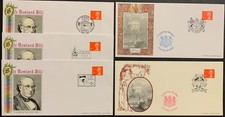 GB: Machin first self adhesive stamps on firsts day covers - Collection of 5
