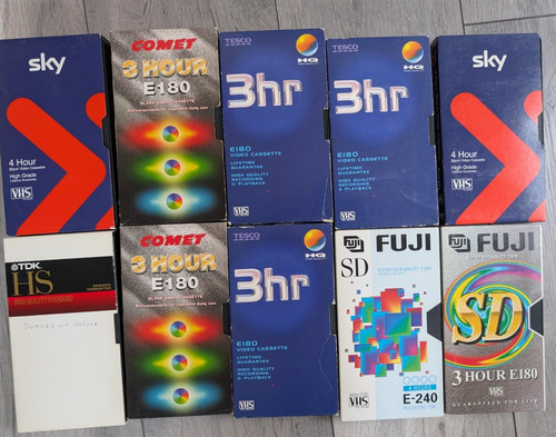 Mixed lot vhs tapes old - lot,