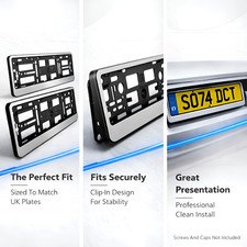 2 x Silver Number Plate