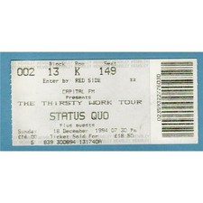 STATUS QUO WEMBLEY STADIUM 18-12-1994 TICKET STUB - 18 DECEMBER 1994 (THIRSTY WO
