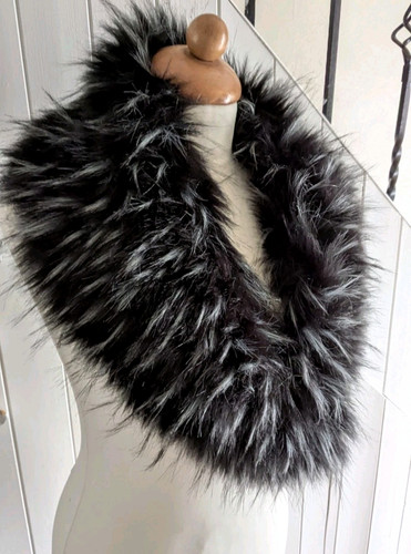 Black cream tipped long faux - long,