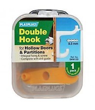 1 Double Hollow Door Hook