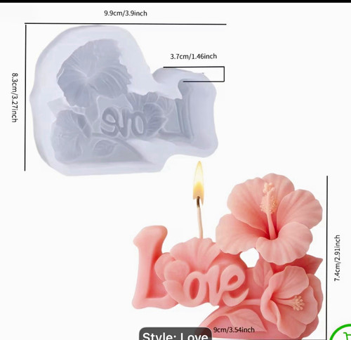 Silicone love flower - 3d,