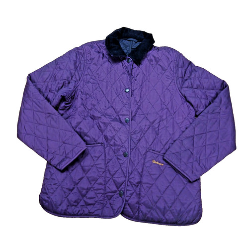 Barbour purple quilted jacket - purple,