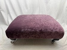 Parker Knoll Purple Crushed Velvet Wheeled Footstool 