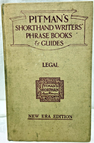 Pitman legal phrase book - pitman's,