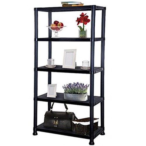 Black tier plastic shelving - 5,