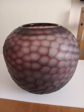 Large 24cm High Glass Plum