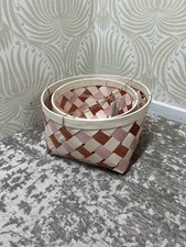 Ikea Woven Wood Baskets 37cm &