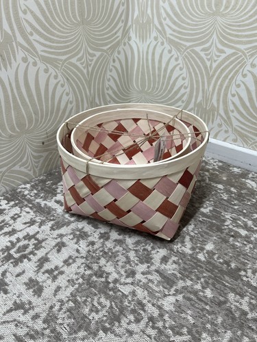 Ikea woven wood baskets 37cm - woven,