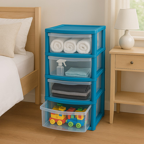 Drawer plastic storage tower - 4,