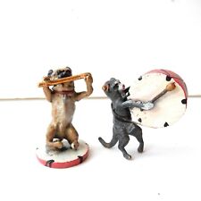 Cold Painted Bronze Cat Pug