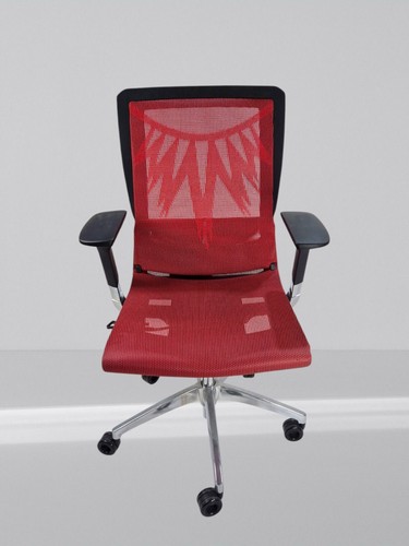 Poise office chair red mesh - office, in