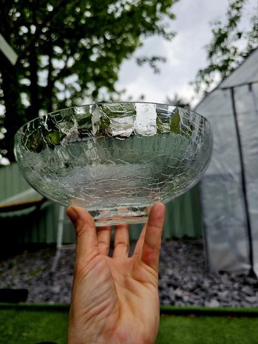 Vintage crackle glass - vintage, bowl