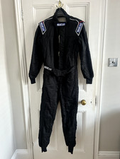 Sparco R537 Sprint Black Race Suit - FIA Fire Proof - Size 48. *WORN FOR AN HR*
