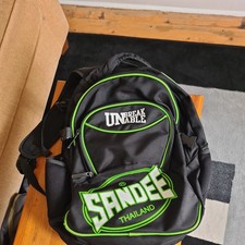 Sandee Large Muay Thai Sports Gear backpack Bag Black Gym Kit Equipment Holdall