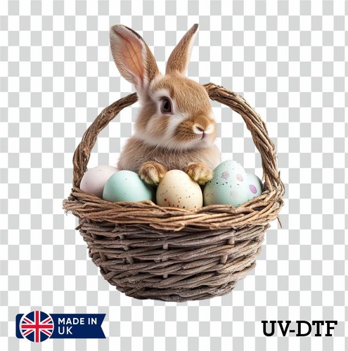 Easter rabbit basket dtf - rabbit, in