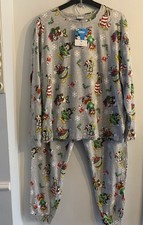 BNWT TU Size 16-18 Disney Mickey Goofy Pluto Donald Christmas pyjamas 95% Cotton