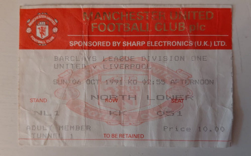 Ticket stub manchester - ticket, united