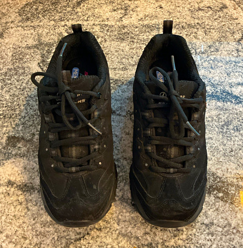 Skechers lites black lace up - skechers, lace-up
