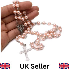 Rosary Beads Rosary Necklace First Holy Communion Catholic Prayer Beads Pearls