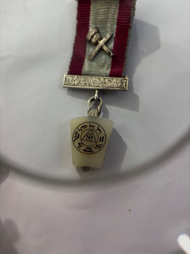 Antique masonic agate medal - ,