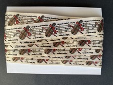 MUSIC / CHRISTMAS Theme Ribbon, Satin, Musical Note, Joy, Gift Wrap, Luxury, NEW
