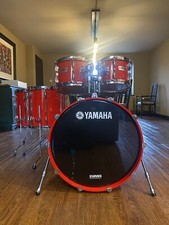 2011 Re-issue Yamaha 9000 Recording Series Drum Kit Hot Red