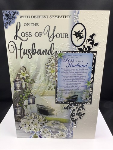 Husband sympathy card - sympathy, sorry