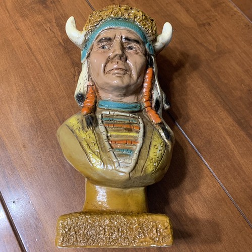 Vtg indian chalkware - vtg.,