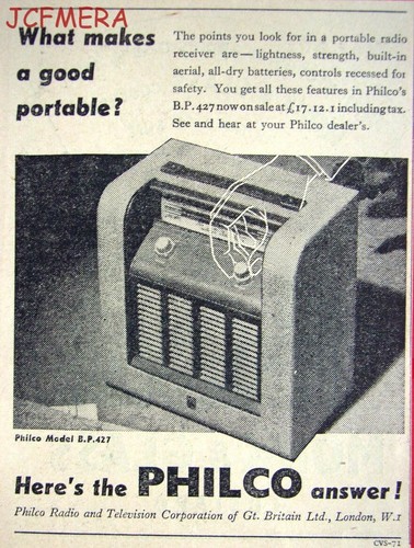 Vintage philco 427 - 'philco, bp.427'