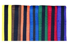 Cimac Colour Karate Belt With Black Stripe Martial Arts Taekwondo 240cm & 280cm
