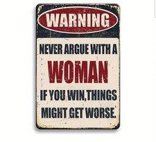 Metal Wall Sign - Warning