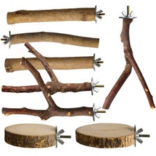 Natural Wood Bird Perches - 8