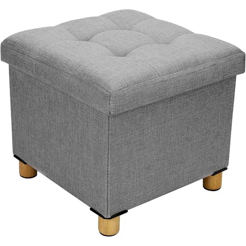 Folding ottoman storage stool - folding,